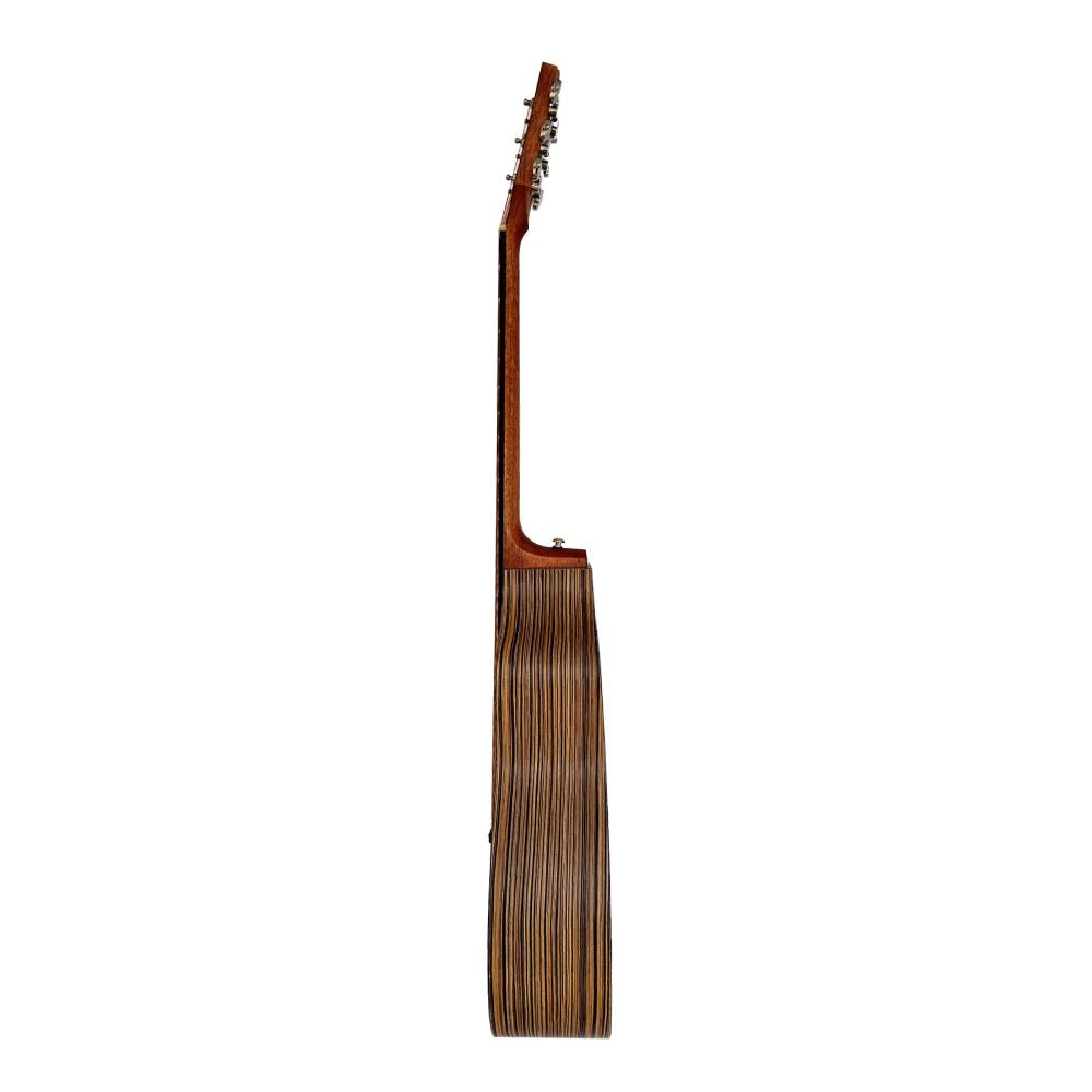 Chord Nomad Series Electro-Acoustic Guitar with EQ & Tuner – Deep Zebrano