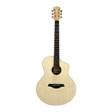 Chord Nomad Series Electro-Acoustic Guitar with EQ & Tuner – White Quilted Maple