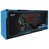 CiT Raptor 4-in-1 Desktop Gaming Bundle – Keyboard, Mouse, Headset & Mousemat Set
