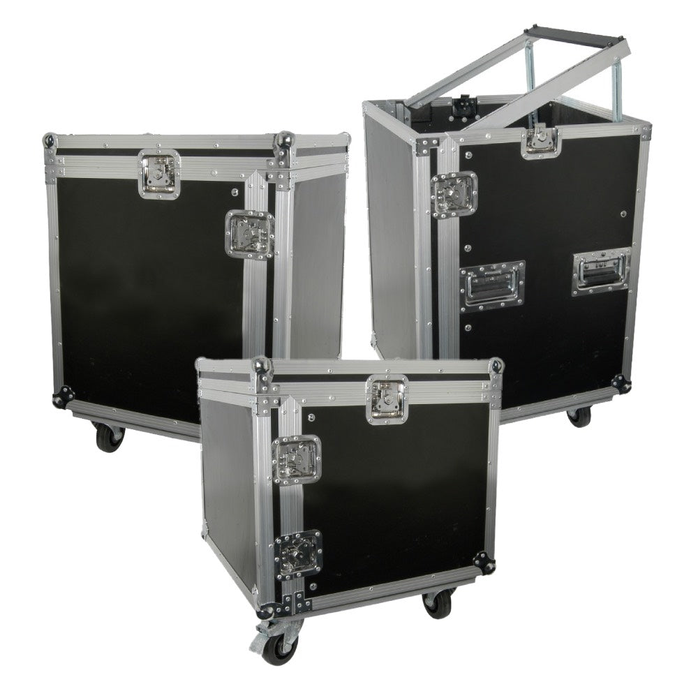 Citronic 19" 16U Mobile Rack Mount Flightcases with Wheels