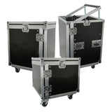 Citronic 19" 16U Mobile Rack Mount Flightcases with Wheels