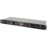 Citronic 1U IEC Power Distributor with Digital Voltmeter & 9 Outlets