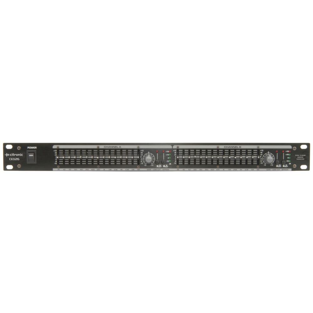 Citronic CEQ215 Dual 15-Band Rackmount Graphic EQ