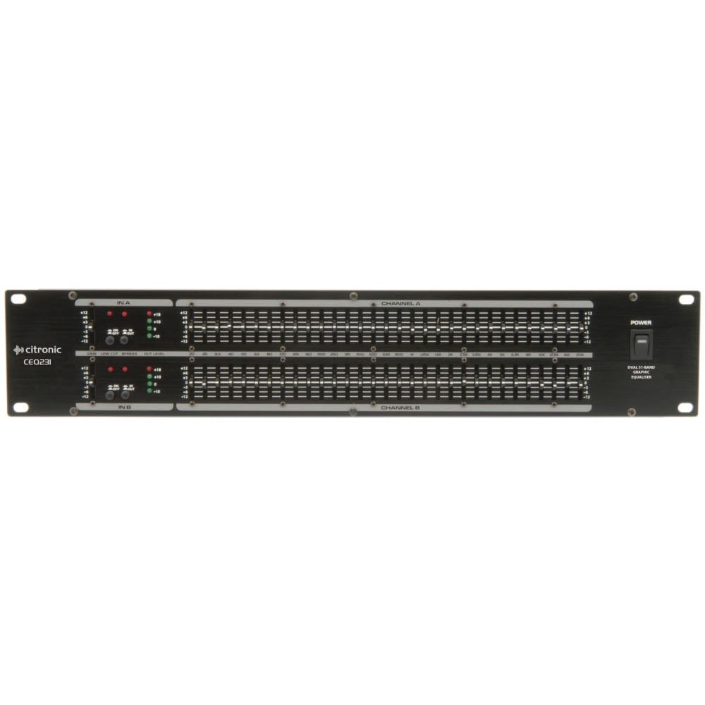 Citronic CEQ231 Dual 31-Band Rackmount Graphic EQ