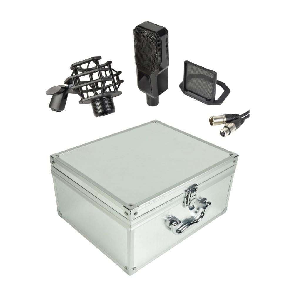 Citronic CM25 Studio Condenser Microphone with Shockmount & Aluminium Case