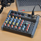 Citronic CMA-Series Compact 6-Channel Mixer with DSP, USB & Bluetooth (4 Mono + 2 Stereo)