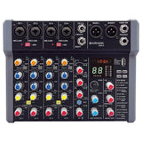 Citronic CMA-Series Compact 6-Channel Mixer with DSP, USB & Bluetooth (4 Mono + 2 Stereo)