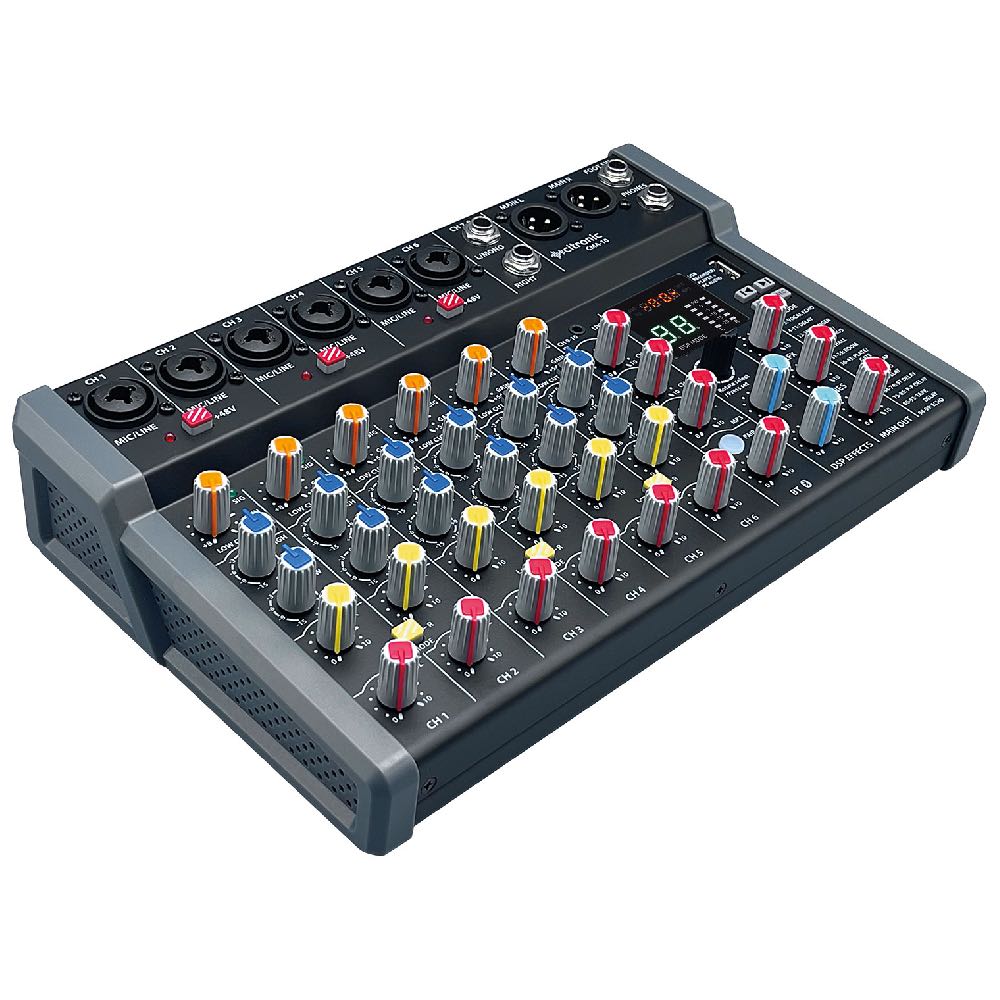Citronic CMA-Series Compact 6-Channel Mixer with DSP, USB & Bluetooth (4 Mono + 2 Stereo)