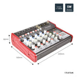Citronic CSM-Series Compact 5-Channel Mixer with USB & Bluetooth (4 Mono + 1 Stereo)