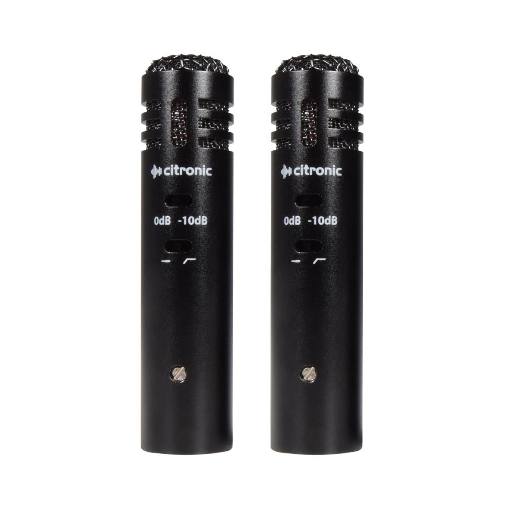 Citronic ECM20 Stereo Condenser Microphones with High SPL Handling (Pair)