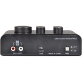 Citronic USB-C Audio Interface with 2 Mic + 1 Instrument Input & Monitoring