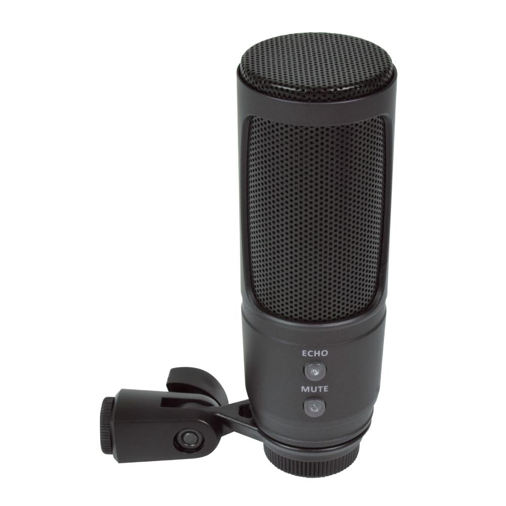 Citronic USB Podcast Condenser Microphone with Echo Effect & Tripod Stand