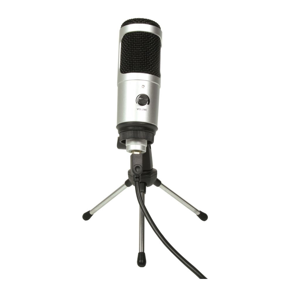Citronic USB Podcast Microphone with Volume Control & Tripod