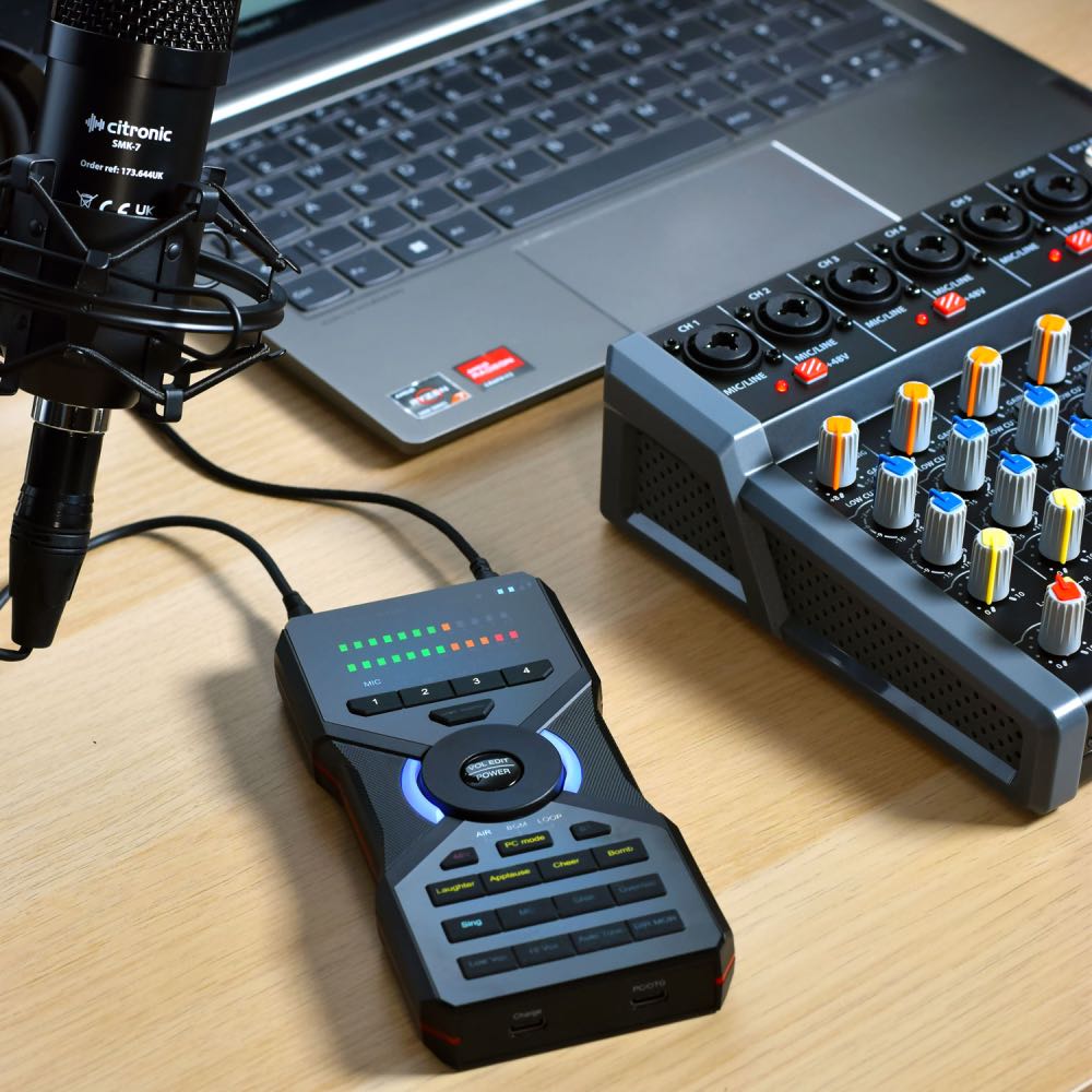 Citronic X-PAD Portable Vocal Processor & USB-C Streaming Interface