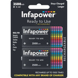 D Size 2500mAh Rechargeable Batteries by Infapower – 1K Recharges
