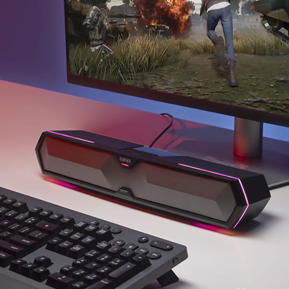 EDIFIER MG300 USB Powered Bluetooth Desktop Gaming Soundbar with RGB Lighting