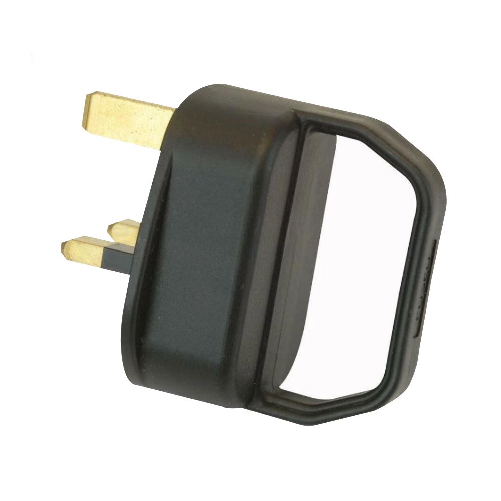 13A Easy Pull Fused Plug with Handle – Black