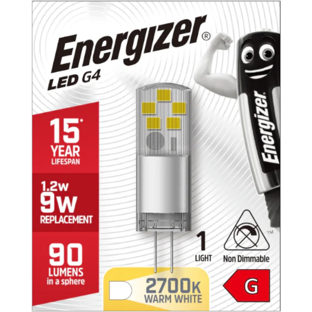 Energizer LED G4 Capsule Bulb 1.2W 90lm – 2700K / 6500K (Warm White / Daylight)