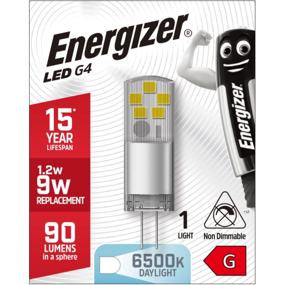 Energizer LED G4 Capsule Bulb 1.2W 90lm – 2700K / 6500K (Warm White / Daylight)