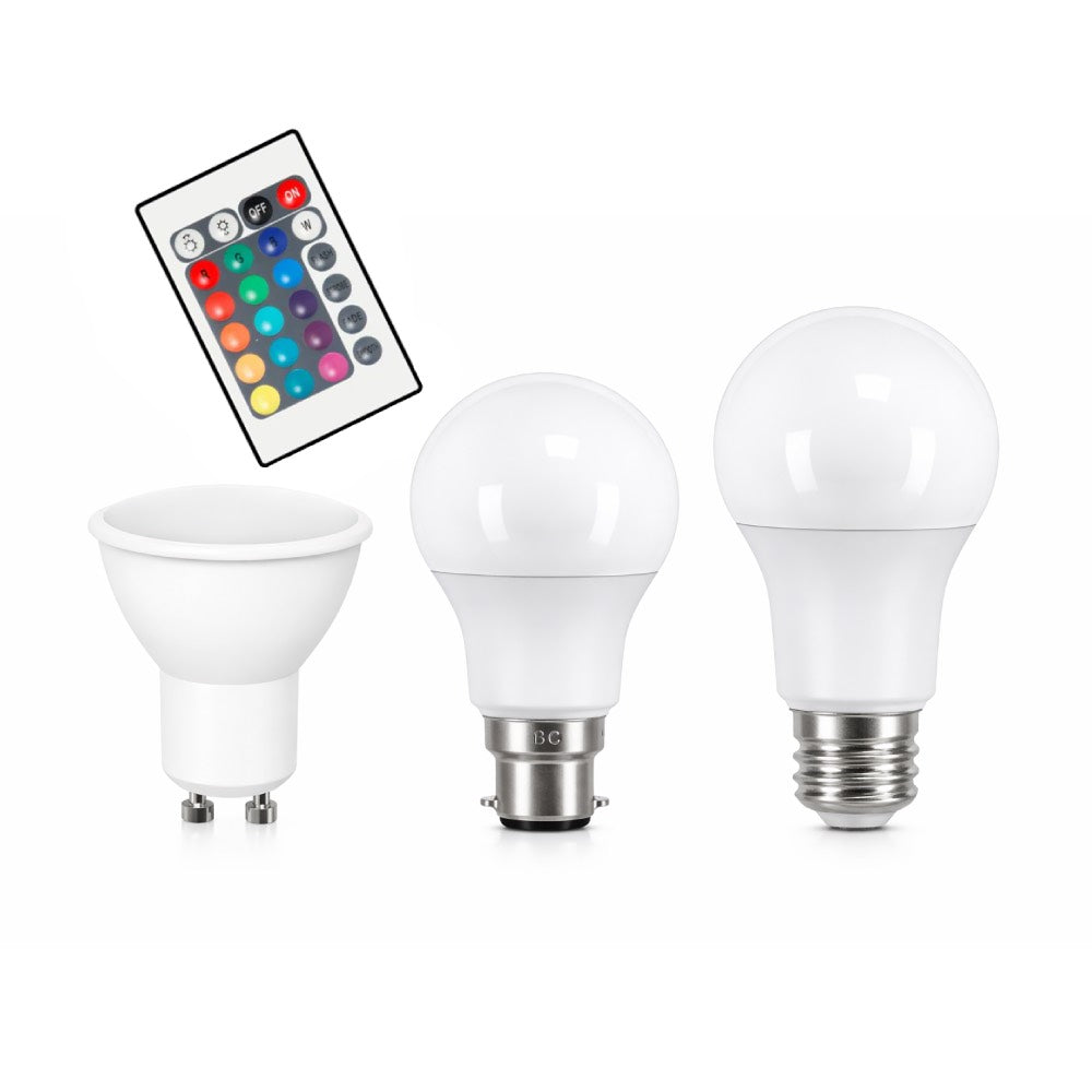 Energizer RGB LED Colour Changing Light Bulb with Remote Control – E27 / B22 / GU10