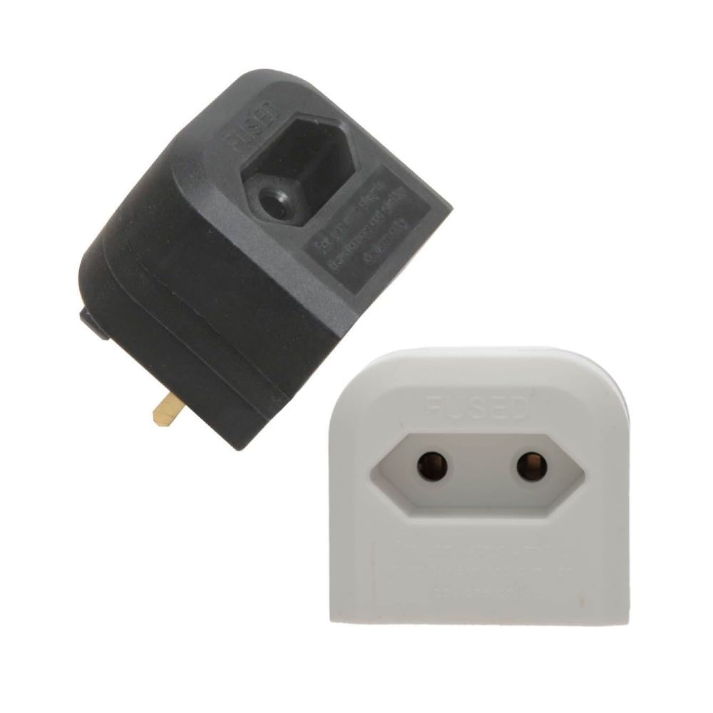 Euro to UK Power Supply Adapter Plug – 3A Fused Converter