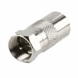 F-Type Plug to TV Coaxial Socket Adaptor – Multi-Pack