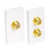 F-Type RF Coax Module for Modular AV Wall Plates (1-Pole / 2-Pole)