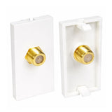 F-Type RF Coax Module for Modular AV Wall Plates (1-Pole / 2-Pole)