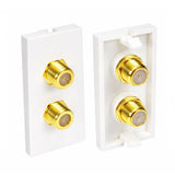 F-Type RF Coax Module for Modular AV Wall Plates (1-Pole / 2-Pole)