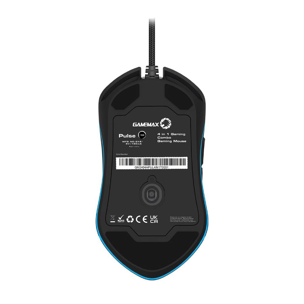 GAMEMAX Pulse 4-in-1 PC Gaming Bundle – Keyboard, Mouse, Headset & Mousemat Set