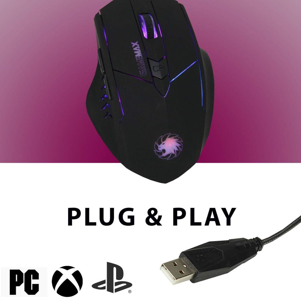 GameMax Tornado Optical LED Gaming Mouse