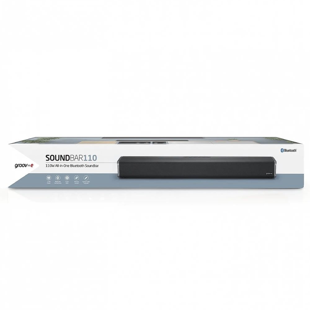 Groov-e Soundbar110 Bluetooth TV Soundbar with USB Playback & Remote – 60W RMS