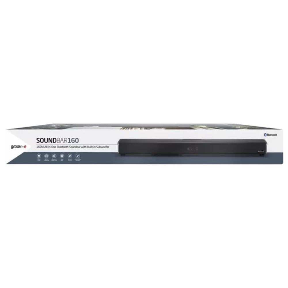Groov-e Soundbar160 Bluetooth TV Soundbar with Built-In Subwoofer, USB Playback & Remote – 90W RMS