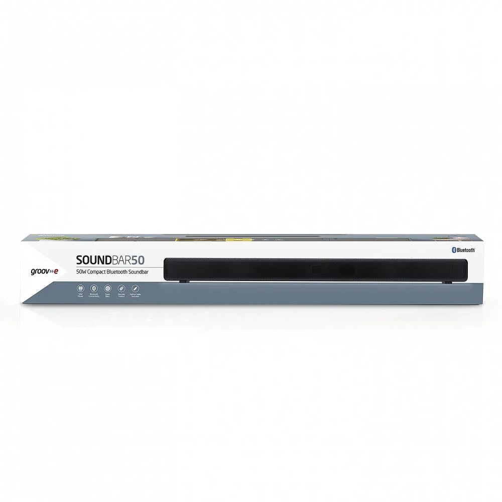 Groov-e Soundbar50 Bluetooth TV Soundbar with USB Playback & Remote – 20W RMS