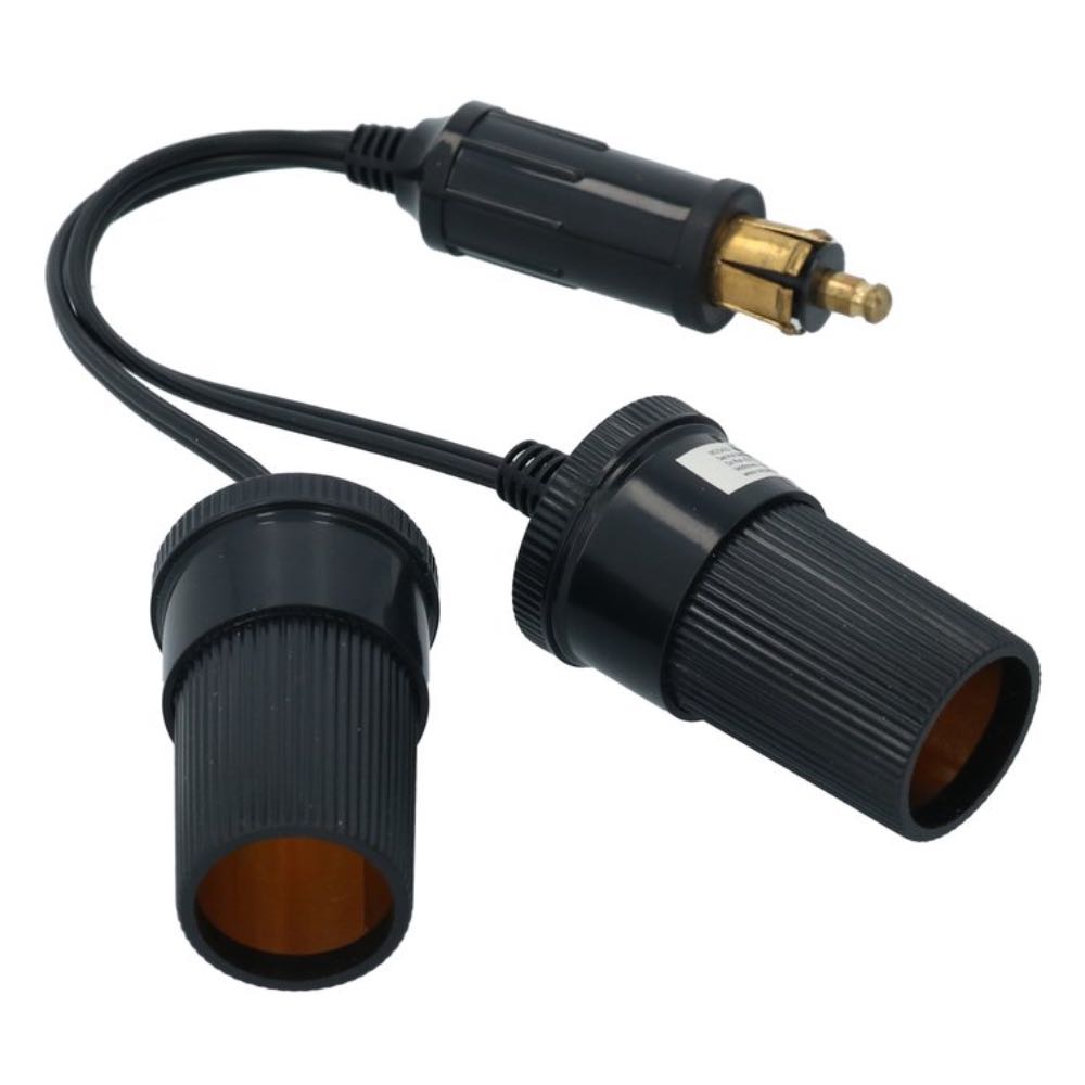 HELLA Plug to Twin Cigar Lighter Socket Splitter – 12V/24V, 10A