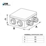 IP55 Waterproof Outdoor Electrical Junction Box Cable Connection Enclosure