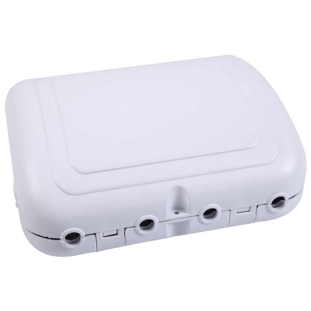 IP64 Heavy-Duty Garden Weatherproof 13A 4 Gang Outdoor Junction Box in White – Available Lengths: 2m / 5m / 10m