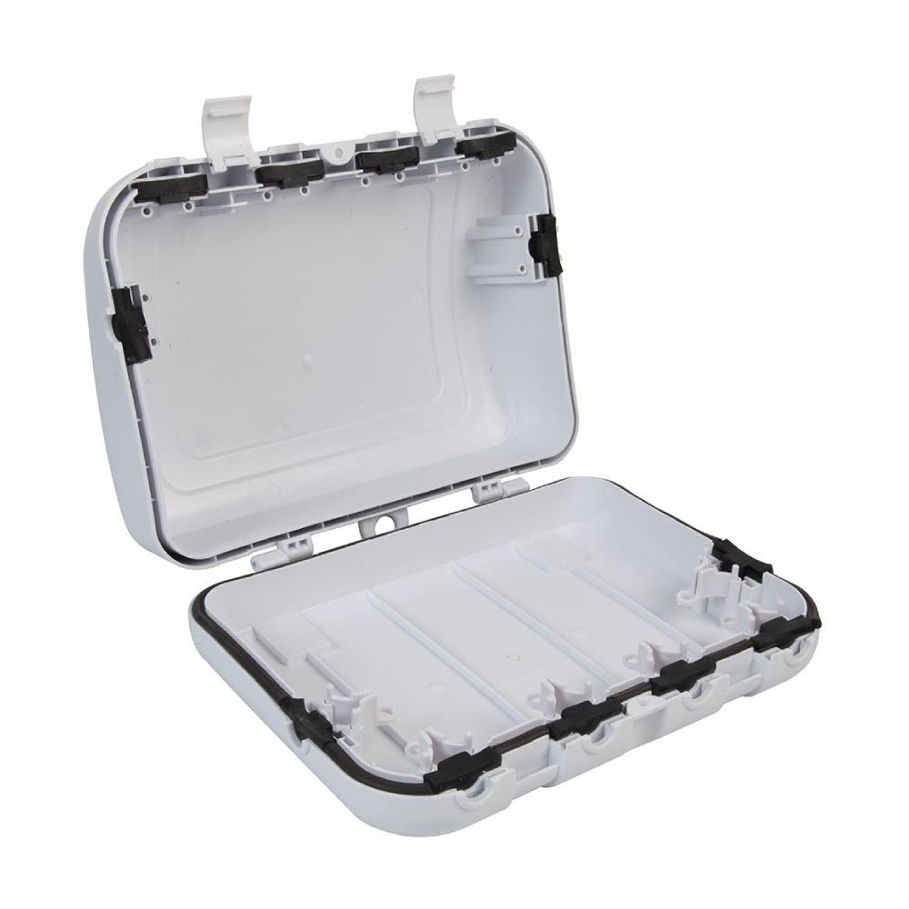 IP64 Heavy-Duty Garden Weatherproof 13A 4 Gang Outdoor Junction Box in White – Available Lengths: 2m / 5m / 10m