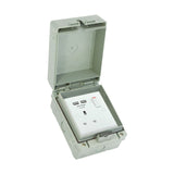 Outdoor Garden 1 Gang 13A IP65-Rated Weatherproof Enclosure Box with Padlock