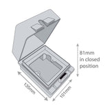 Outdoor Garden 1 Gang 13A IP65-Rated Weatherproof Enclosure Box with Padlock
