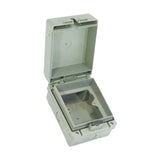 Outdoor Garden 1 Gang 13A IP65-Rated Weatherproof Enclosure Box with Padlock