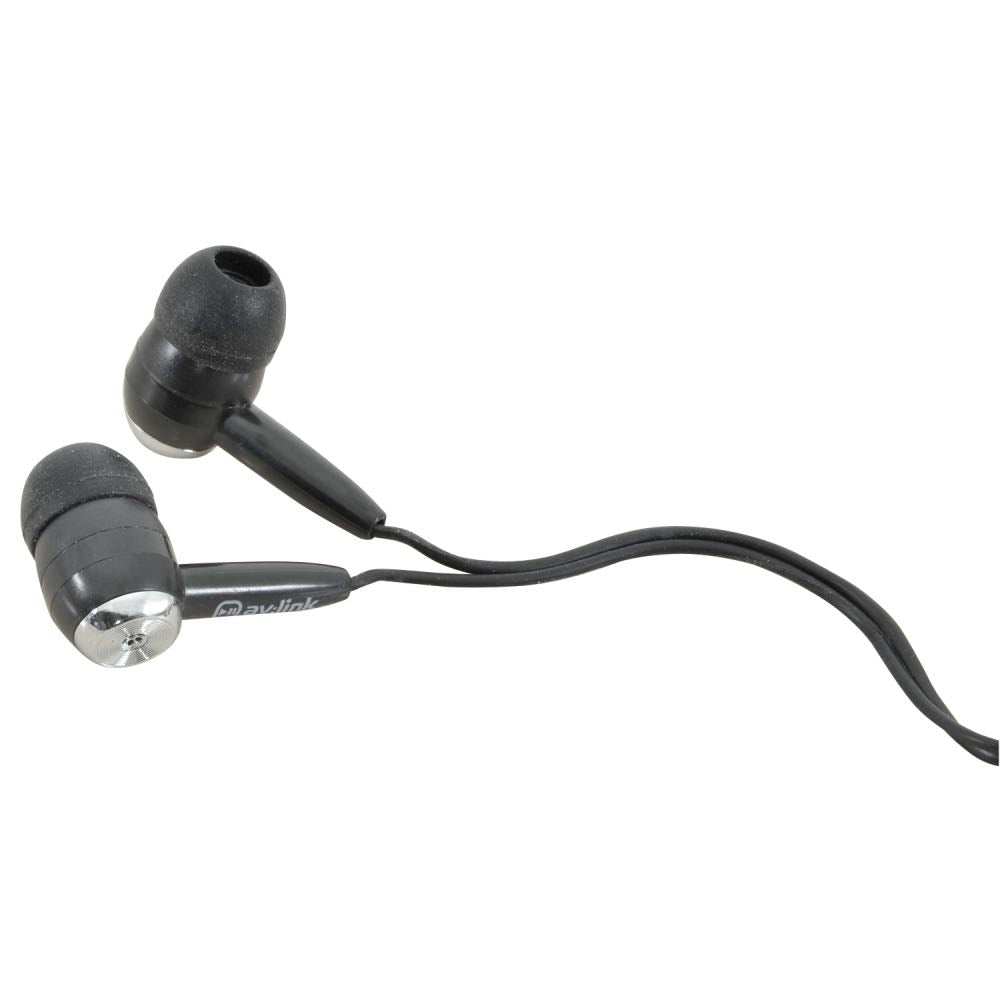 In-Ear Stereo Earphones with Silicone Earbuds & 3.5mm Jack – Black