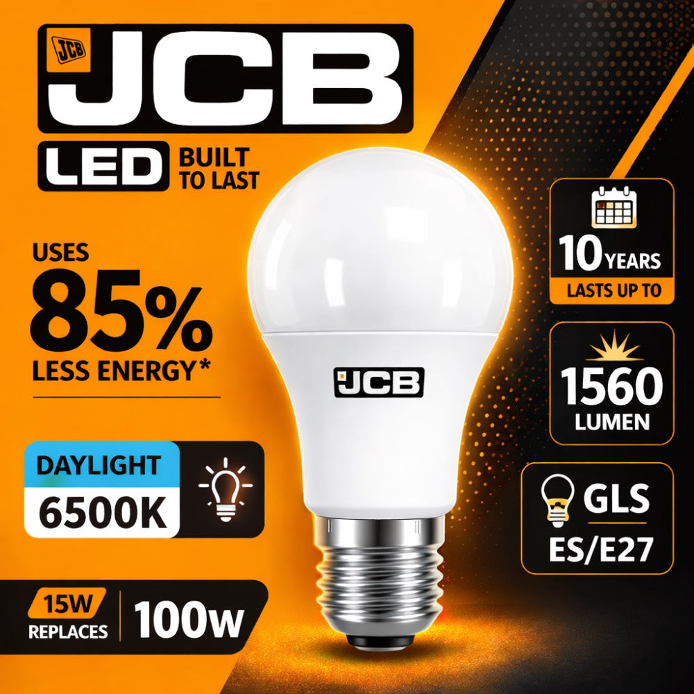 JCB LED GLS Bulb 15W 1560lm – B22 / E27 – 6500K (Daylight)