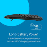 Kensington KB675 EQ Pro Fit Ergo TKL Rechargeable Wireless Keyboard