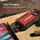 Labgear Waterproof Rugged Portable Fast-Charging USB Power Bank – 10,000mAh, QC 3.0, IP67-Rated