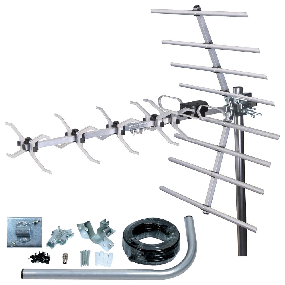 Loft & Outdoor Digital TV Aerial, SLx 27887K4 4G Filtered 32 Element Aerial for Digital TV, Silver
