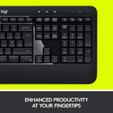 Logitech Advanced Combo Wireless Keyboard & Mouse Multimedia Deskset (UK Layout)