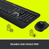 Logitech Advanced Combo Wireless Keyboard & Mouse Multimedia Deskset (UK Layout)