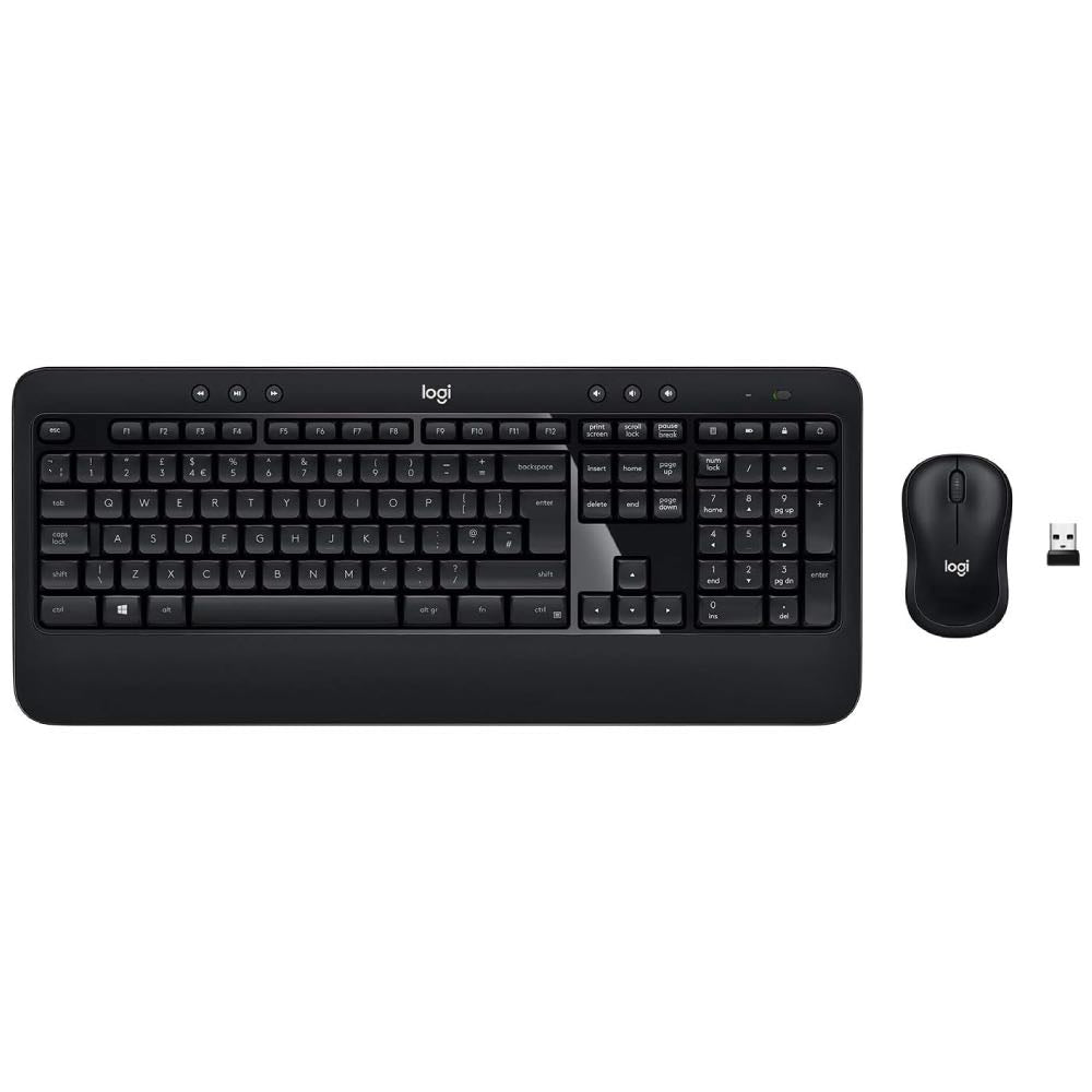 Logitech Advanced Combo Wireless Keyboard & Mouse Multimedia Deskset (UK Layout)