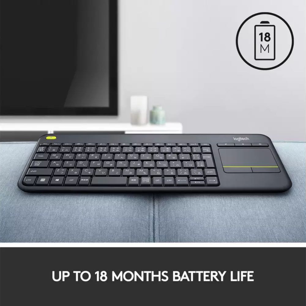 Logitech K400 Plus Wireless Touch Keyboard – All-in-One Media Control